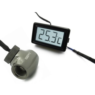 XSPC LCD V2 inkl. 1/4 Zoll Inline Sensor - weiß Temperatursensor