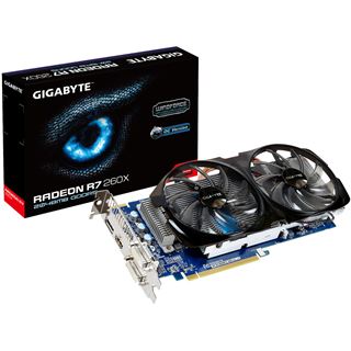 2GB Gigabyte Radeon R7 260X Windforce 2X OC Aktiv PCIe 3.0 x16