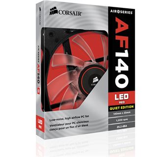 Corsair Air Series AF140 LED Red Quiet Edition 140x140x25mm 1200