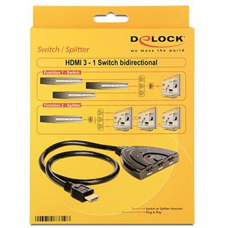Delock 87619 3-fach HDMI-Umschalter manuell