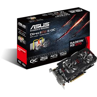 2GB Asus Radeon R9 270 DirectCU II Aktiv PCIe 3.0 x16 (Retail)