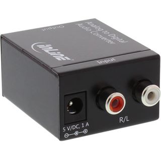 InLine Audio Adapter Analog zu Digital 2xCinch Buchse auf Toslink +