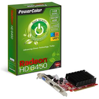 1GB PowerColor Radeon HD 6450 Go! Green V3 Passiv PCIe 2.1 x16