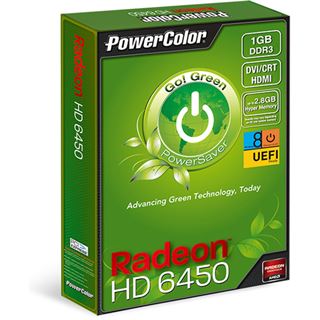 1GB PowerColor Radeon HD 6450 Go! Green V3 Passiv PCIe 2.1 x16