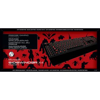 TAS Microsoft SideWinder X4 Gaming Keyboard USB Deutsch schwarz
