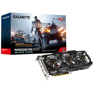 3GB Gigabyte Radeon R9 280X WindForce 3X OC Rev. 2.0 Battlefield 4