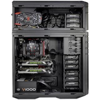 Cooler Master HAF935 mit Sichtfenster Big Tower ohne Netzteil schwarz