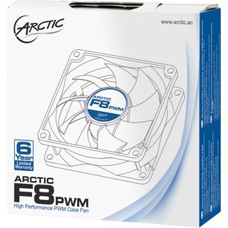 Arctic F8 PWM 80x80x25mm 700-2000 U/min 23 dB(A) schwarz/weiß