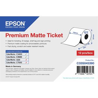 Epson C33S045390 Premium Papierrolle (1 Rolle (10.2 cm x 50 m))