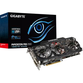 4GB Gigabyte Radeon R9 290 Windforce 3X OC Aktiv PCIe 3.0 x16 (Retail)