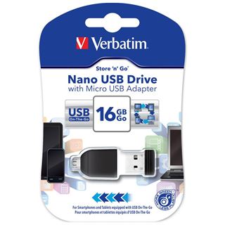 16 GB Verbatim Store `n` Stay NANO schwarz USB 2.0