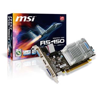 1GB MSI Radeon HD 5450 Low Profile Passiv PCIe 2.1 x16 (Retail)