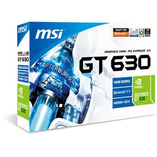 4GB MSI GeForce GT 630 Fermi Aktiv PCIe 2.0 x16 (Retail)