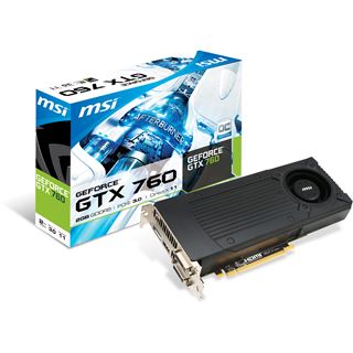 2GB MSI GeForce GTX 760 OC Aktiv PCIe 3.0 x16 (Retail)