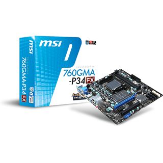 MSI 760GMA-P34 (FX) AMD 760G So.AM3+ Dual Channel DDR3 mATX Retail
