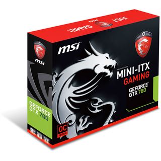 2GB MSI GeForce GTX 760 Mini-ITX Gaming 2G Aktiv PCIe 3.0 x16 (Retail)