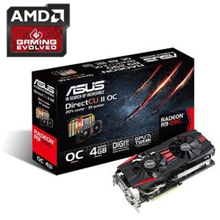 4GB Asus Radeon R9 290 DirectCU II OC Aktiv PCIe 3.0 x16 (Retail)