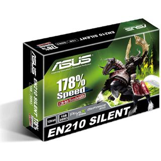 1GB Asus GeForce GT 210 EN210 Silent Passiv PCIe 2.0 x16 (Retail)