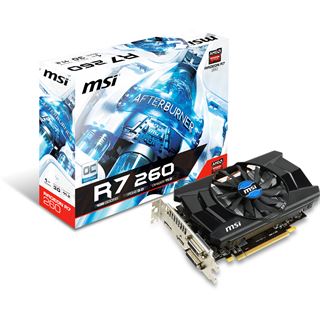 1GB MSI Radeon R7 260 OC Aktiv PCIe 3.0 x16 (Retail)