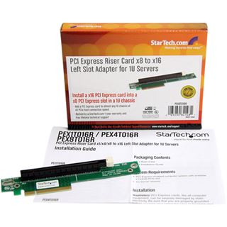 Startech PEX8TO16R PCIe Riser Karte x16 1 Port PCIe 2.0 x8 retail