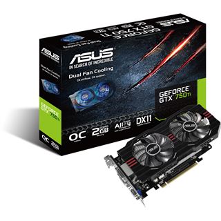 2GB Asus GeForce GTX 750 Ti OC Aktiv PCIe 3.0 x16 (Retail)