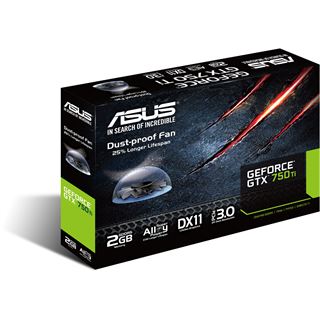 2GB Asus GeForce GTX 750 Ti Aktiv PCIe 3.0 x16 (Retail)
