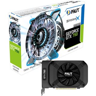 1GB Palit GeForce GTX 750 StormX OC Aktiv PCIe 3.0 x16 (Retail)