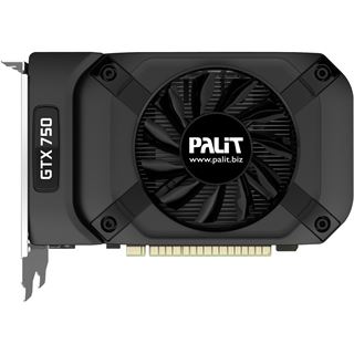 1GB Palit GeForce GTX 750 StormX OC Aktiv PCIe 3.0 x16 (Retail)