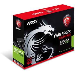 2GB MSI GeForce GTX 750 Ti Twin Frozr Gaming OC Aktiv PCIe 3.0 x16