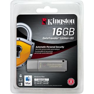 16 GB Kingston DataTraveler Locker+ G3 grau USB 3.0