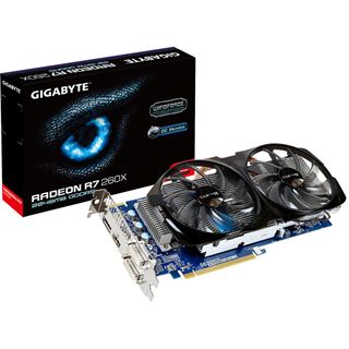 2GB Gigabyte Radeon R7 260X Windforce 2X OC Rev 2.0 Aktiv PCIe 3.0