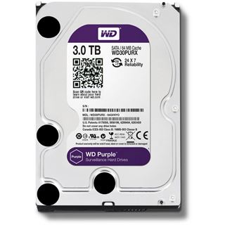 3TB WD Purple WD30PURX 64MB 3.5" (8.9cm) SATA 6Gb/