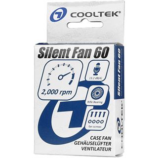 Cooltek Silent Fan 60x60x25mm 2000 U/min 13.2 dB(A) schwarz/wei&szlig;