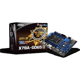 MSI X79A-GD65 (8D) Intel X79 So.2011 Quad Channel DDR3 ATX Retail