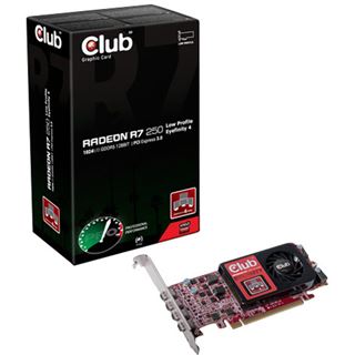 2GB Club 3D Radeon R7 250 Eyefinity 4 Aktiv PCIe 3.0 x16 (Retail)