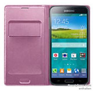 Samsung EF-WG900 Kunstleder Flip-Cover für Samsung Galaxy S5 pink