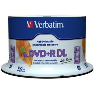 Verbatim DVD+R DL 8.5 GB bedruckbar 50er Spindel (97693)