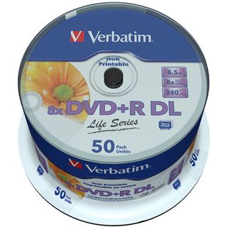 Verbatim DVD+R DL 8.5 GB bedruckbar 50er Spindel (97693)