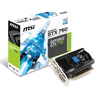 2GB MSI GeForce GTX 750 OC Aktiv PCIe 3.0 x16 (Retail)