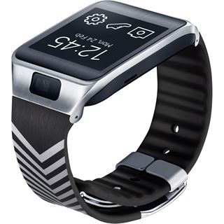 Samsung Armband - Gear 2/2 Neo Kirkwood Schwarz Silber Chevron