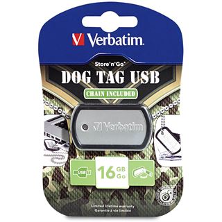 16 GB Verbatim Dog Tag silber USB 2.0