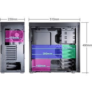 Lian Li PC-A61WX mit Sichtfenster Midi Tower ohne Netzteil schwarz