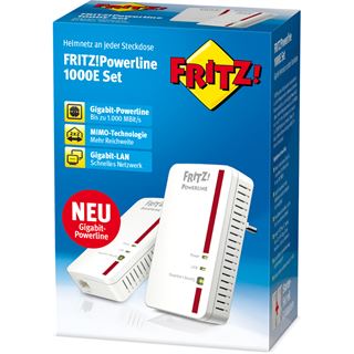 AVM FRITZ!Powerline 1000E 1200 MBit/s 1x LAN 10/100/1000 2er Pack