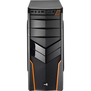 AeroCool V2X Orange Edition Midi Tower ohne Netzteil schwarz/orange