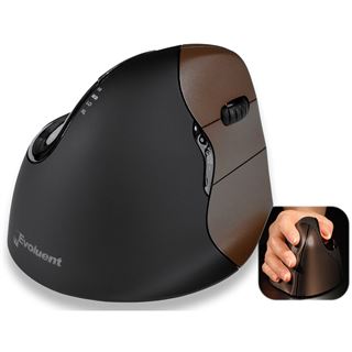 Evoluent VerticalMouse 4 small USB schwarz/braun (kabellos)