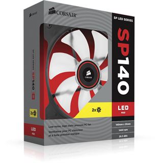 Corsair SP140 LED Red High Static Pressure Twin 140x140x25mm 1440