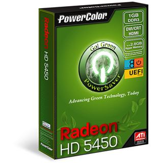 1GB PowerColor Radeon HD 5450 Go! Green V3 Passiv PCIe 2.1 x16