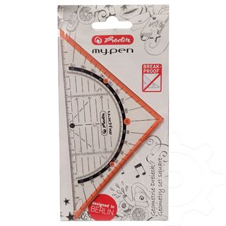 Herlitz Geometriedreieck my.pen 16cm farblich sortiert