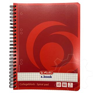 Herlitz Collegeblock A5 70g/m 80 BI kar Rand links