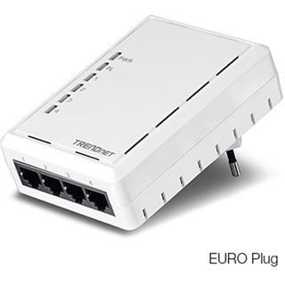 Trendnet Powerline AV 500 500 MBit/s 4x LAN 10/100 1er Pack weiss